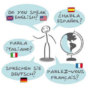 Fremdsprachen Sprechblasen, französisch, englisch, sprachen